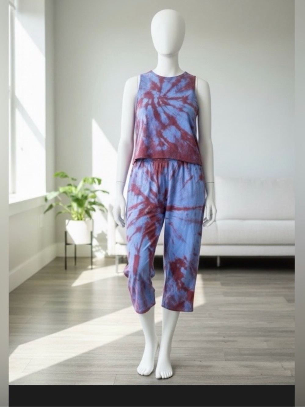 Free People Hot Shot Relaxed Set in  Violet Tie Dye!